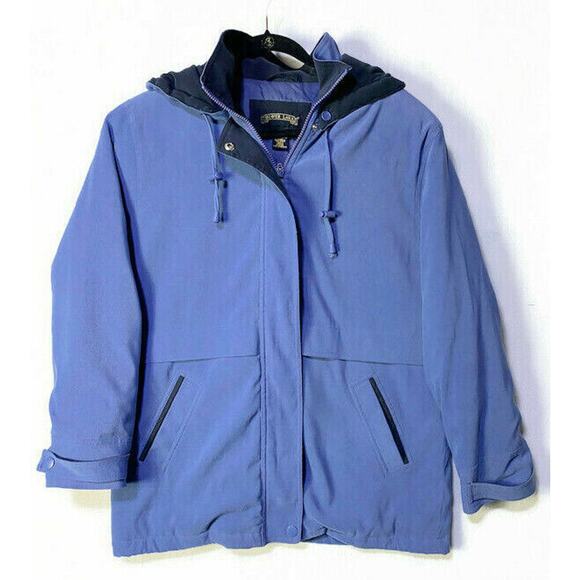 Shaver Lake Hooded Winter Coat Women's Medium Blue Mid-Length and Pockets - Picture 1 of 8